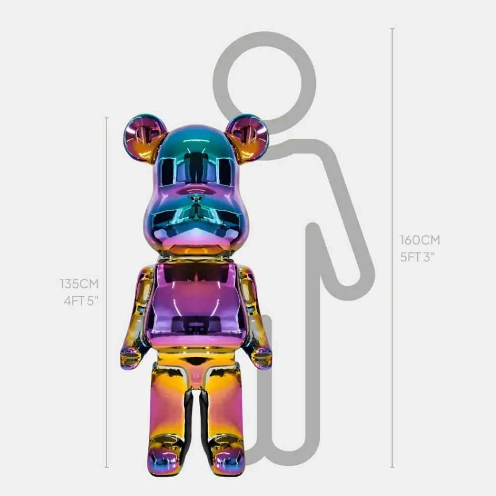 Floor Standing|Animals^Statues & Sculptures Aero Bear 135cm Dynamic Colour Resin Indoor Sculpture
