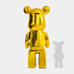 Floor Standing|Animals^Statues & Sculptures Aero Bear 135cm Gold Resin Indoor Sculpture