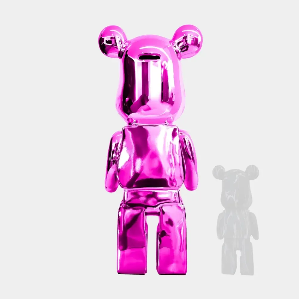 Floor Standing|Animals^Statues & Sculptures Aero Bear 135cm Pink Resin Indoor Sculpture