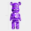 Table Top|Floor Standing^Statues & Sculptures Aero Bear 50cm Purple Resin Indoor Sculpture