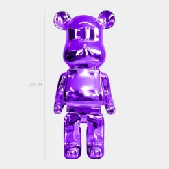 Table Top|Floor Standing^Statues & Sculptures Aero Bear 50cm Purple Resin Indoor Sculpture