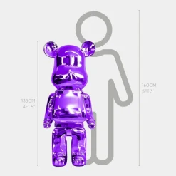 Floor Standing|Animals^Statues & Sculptures Aero Bear 135cm Purple Resin Indoor Sculpture