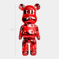 Table Top|Floor Standing^Statues & Sculptures Aero Bear 50cm Red Resin Indoor Sculpture