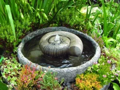 Water Features^Statues & Sculptures Ammonite Fossil Stone Garden Water Feature
