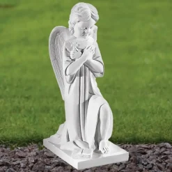 Angel^Statues & Sculptures Angel 43cm Marble Resin Garden Statue