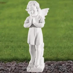 Angel^Statues & Sculptures Angel Figurine 29cm Marble Resin Garden Statue