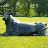 Farm^Statues & Sculptures Angus Cow Life-Size Bronze Metal Garden Statue