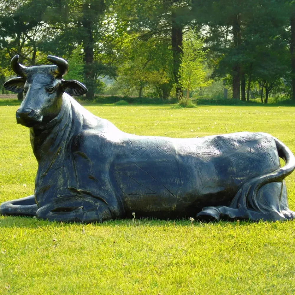 Farm^Statues & Sculptures Angus Cow Life-Size Bronze Metal Garden Statue