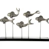 Table Top|Animals^Statues & Sculptures Aqua Symphony Fish 35cm Wood Indoor Sculpture