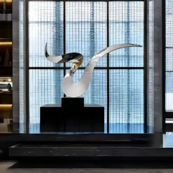 Table Top|Floor Standing^Statues & Sculptures Astral Edge 76cm Silver Metal Indoor Sculpture