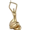 Figurative|Table Top^Statues & Sculptures Awakened Grace 54cm Gold Resin Indoor Sculpture