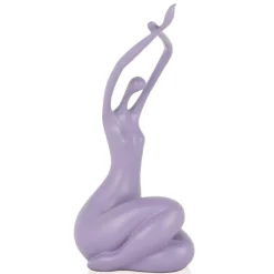 Figurative|Table Top^Statues & Sculptures Awakened Grace 32cm Violet Resin Indoor Sculpture