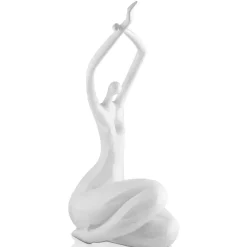 Figurative|Table Top^Statues & Sculptures Awakened Grace 54cm White Resin Indoor Sculpture