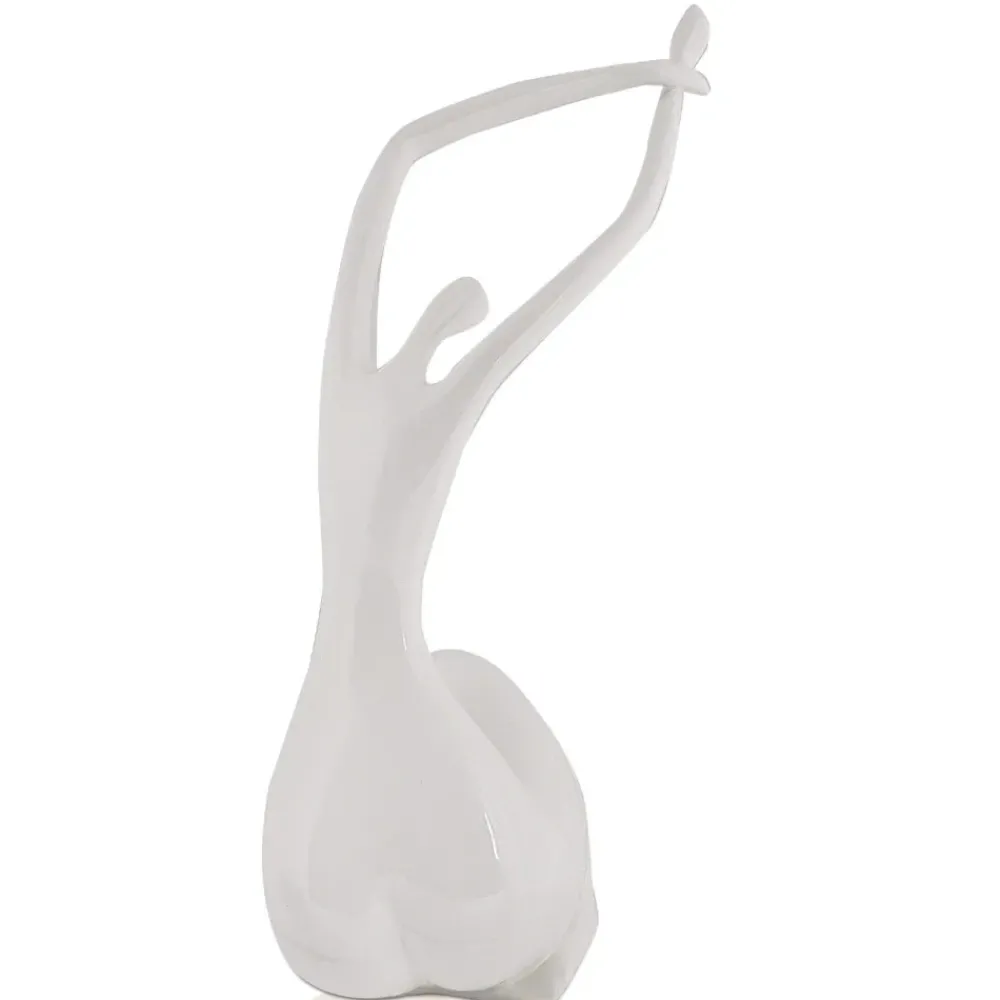Figurative|Table Top^Statues & Sculptures Awakened Grace 54cm White Resin Indoor Sculpture