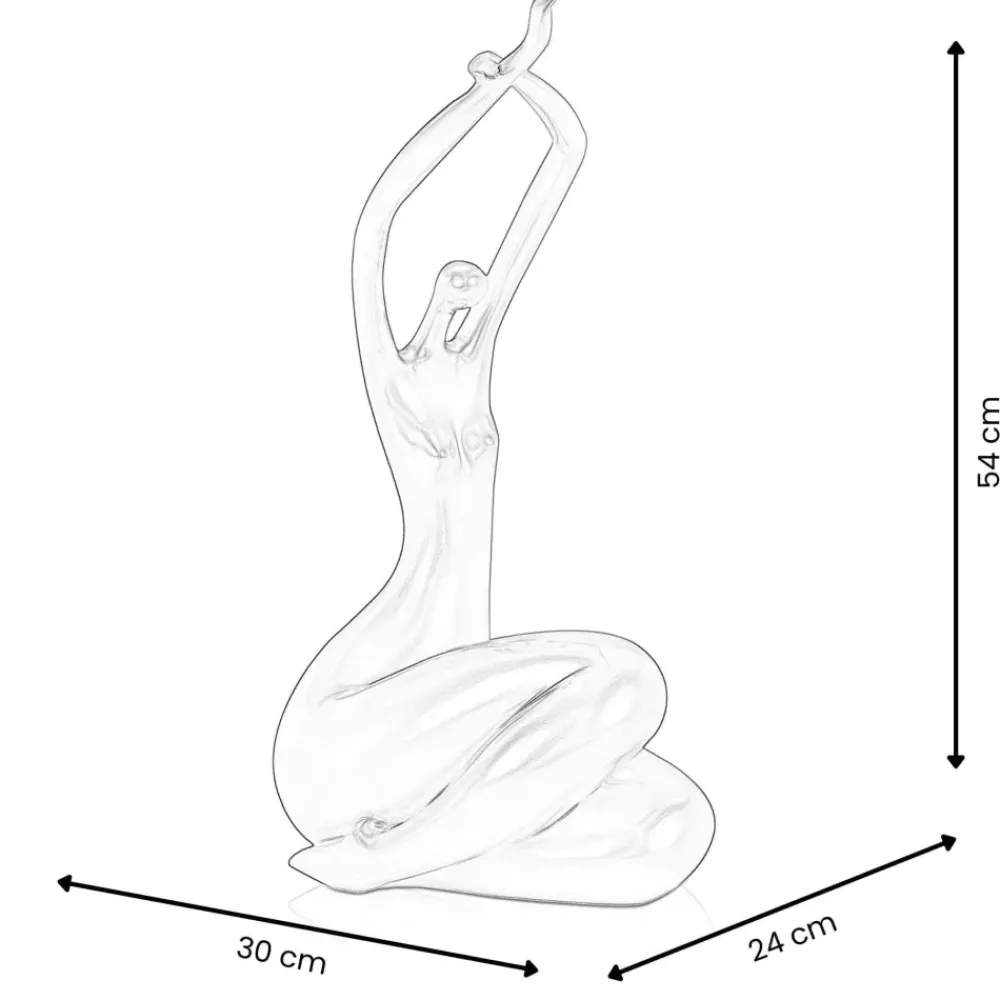 Figurative|Table Top^Statues & Sculptures Awakened Grace 54cm White Resin Indoor Sculpture