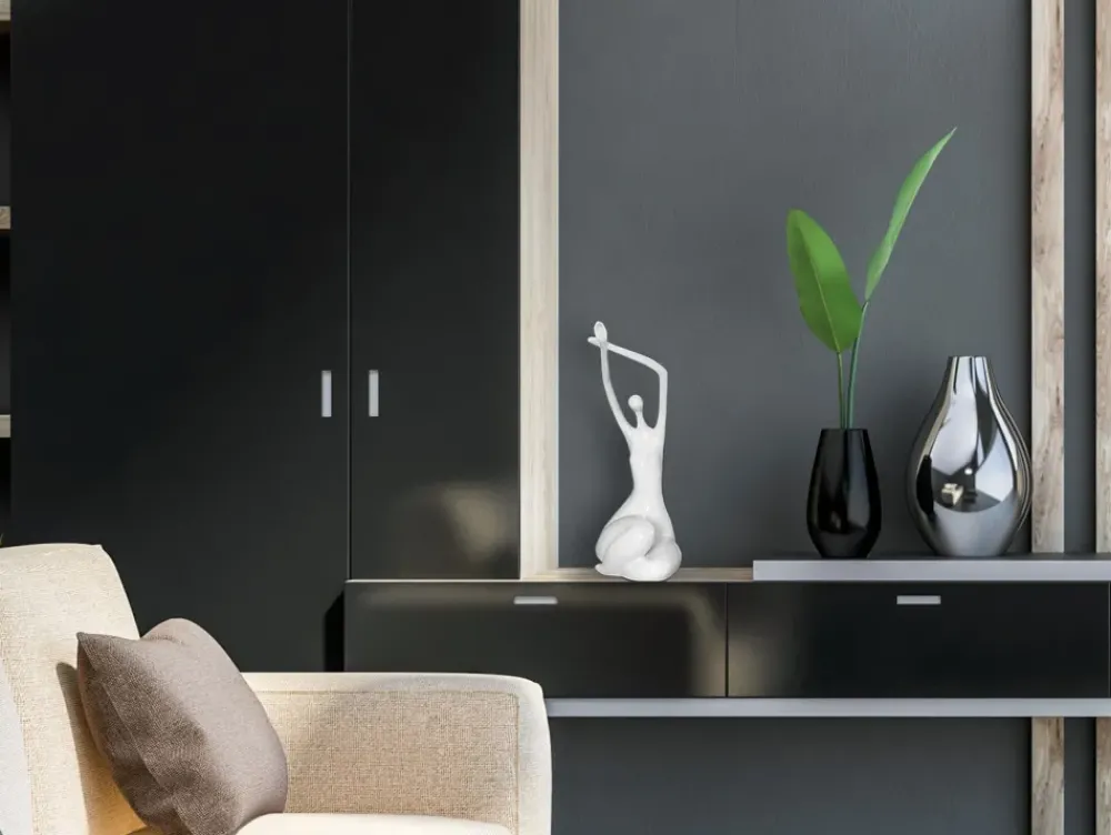 Figurative|Table Top^Statues & Sculptures Awakened Grace 32cm White Resin Indoor Sculpture