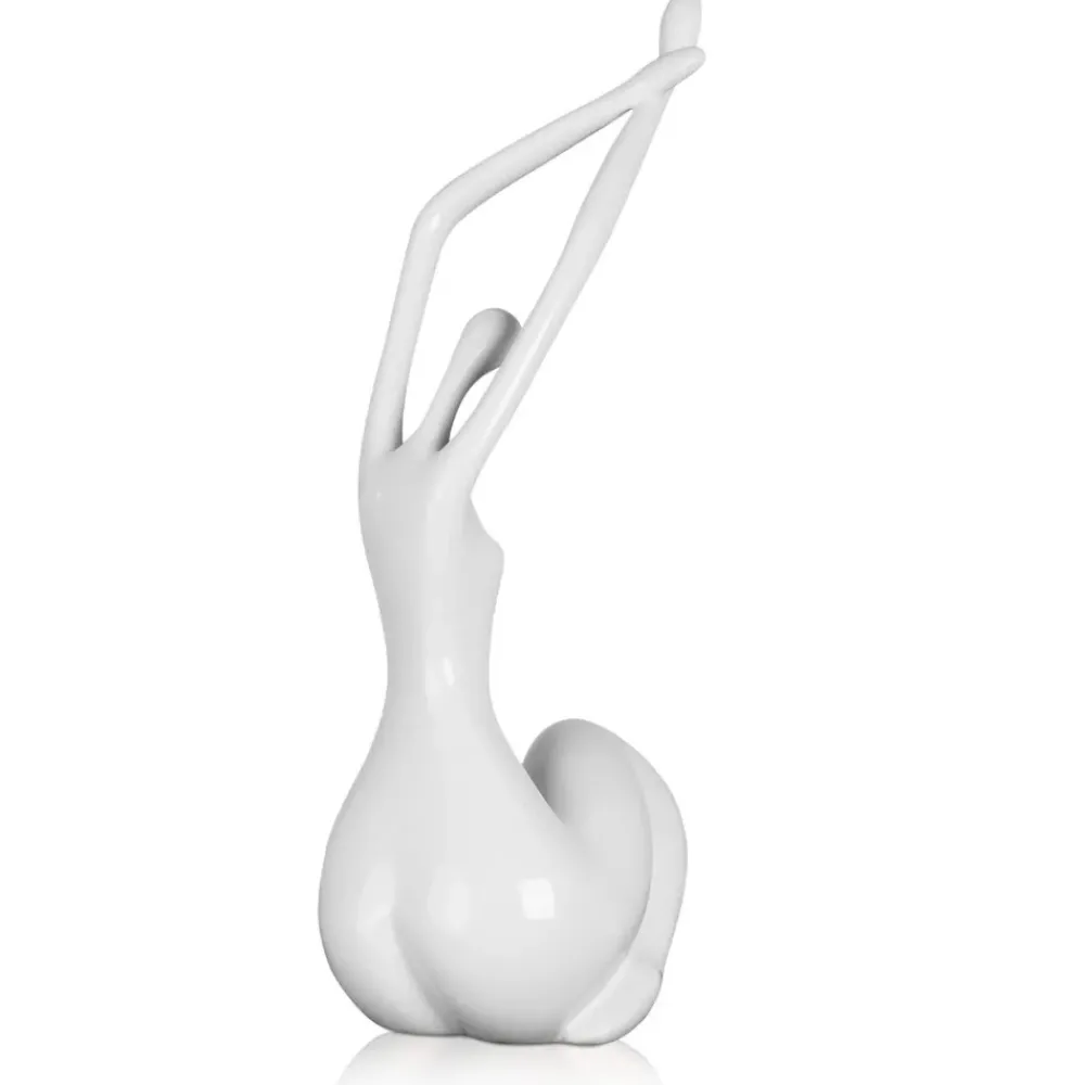 Figurative|Table Top^Statues & Sculptures Awakened Grace 32cm White Resin Indoor Sculpture