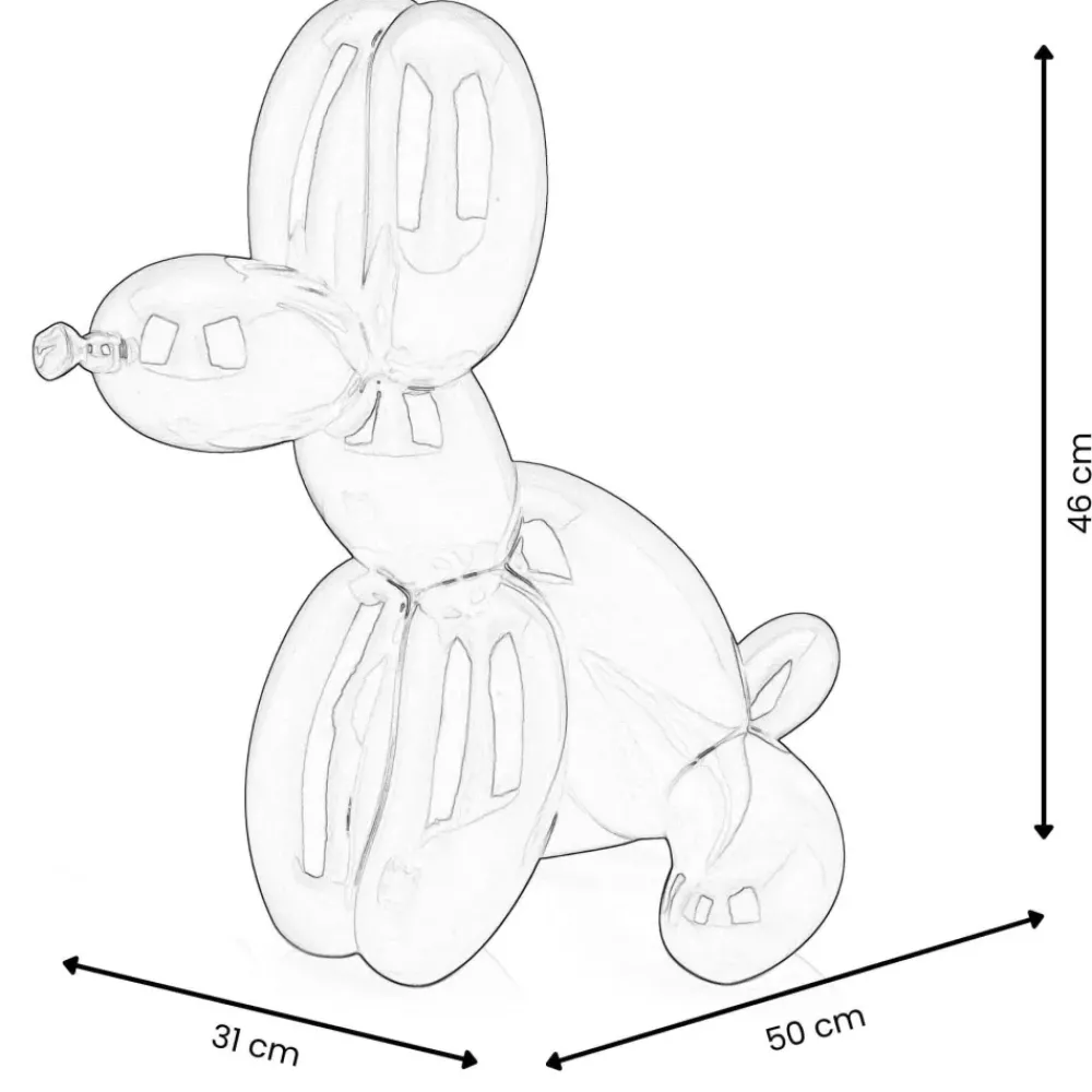 Table Top|Floor Standing^Statues & Sculptures Balloon Dog & Bone 46cm Red Resin Indoor Sculpture