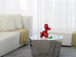 Table Top|Floor Standing^Statues & Sculptures Balloon Dog & Bone 28cm Red Resin Indoor Sculpture