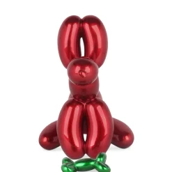 Table Top|Floor Standing^Statues & Sculptures Balloon Dog & Bone 28cm Red Resin Indoor Sculpture