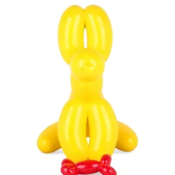 Table Top|Floor Standing^Statues & Sculptures Balloon Dog & Bone 46cm Yellow Resin Indoor Sculpture