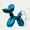 Giant|Floor Standing^Statues & Sculptures Balloon Dog 200cm Blue Fibreglass Indoor Sculpture