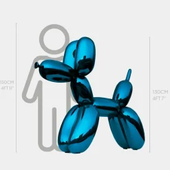 Floor Standing|Balloon Dogs^Statues & Sculptures Balloon Dog 130cm Blue Metal Garden Sculpture