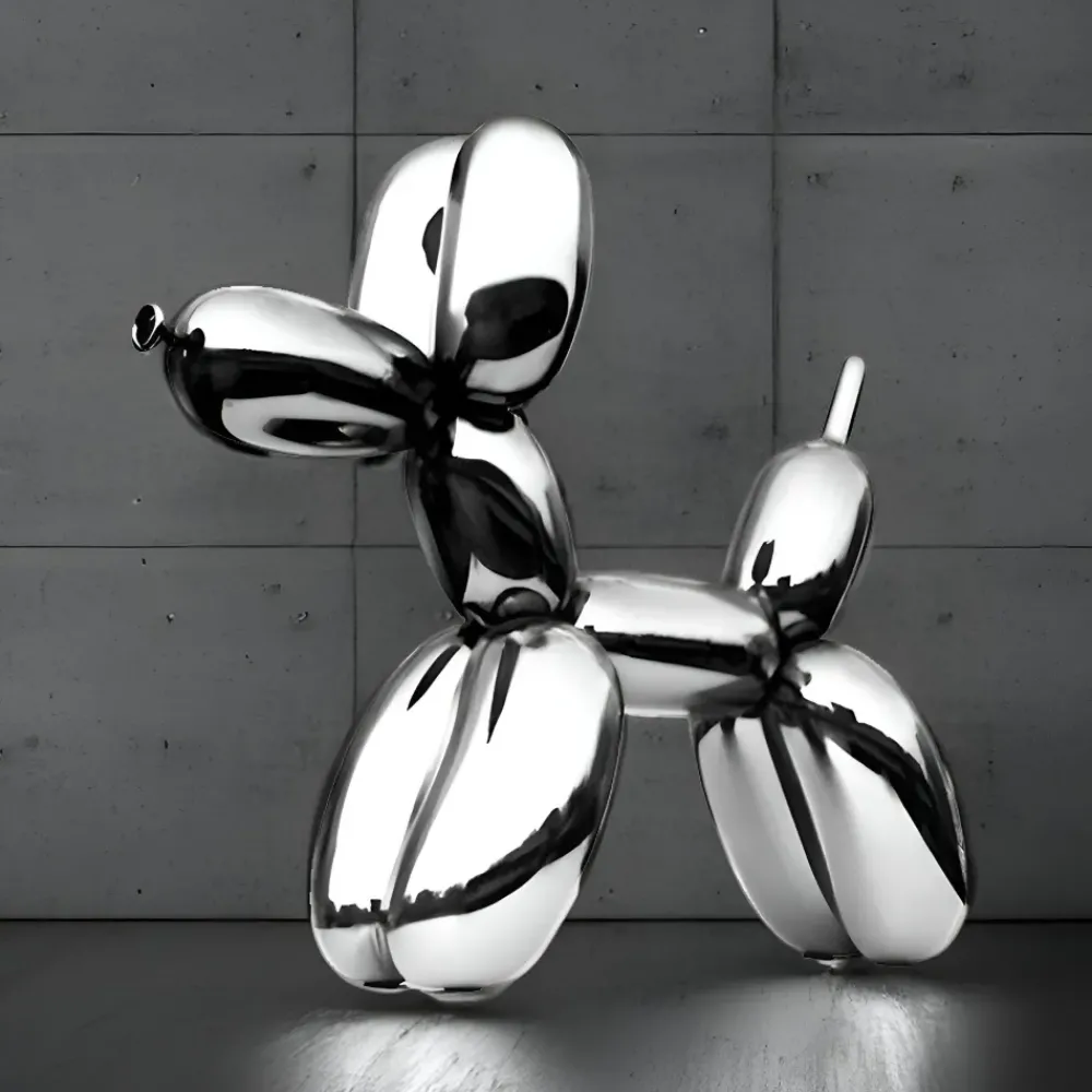 Floor Standing|Balloon Dogs^Statues & Sculptures Balloon Dog 130cm Chrome Fibreglass Indoor Sculpture