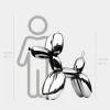 Floor Standing|Balloon Dogs^Statues & Sculptures Balloon Dog 100cm Chrome Metal Garden Sculpture