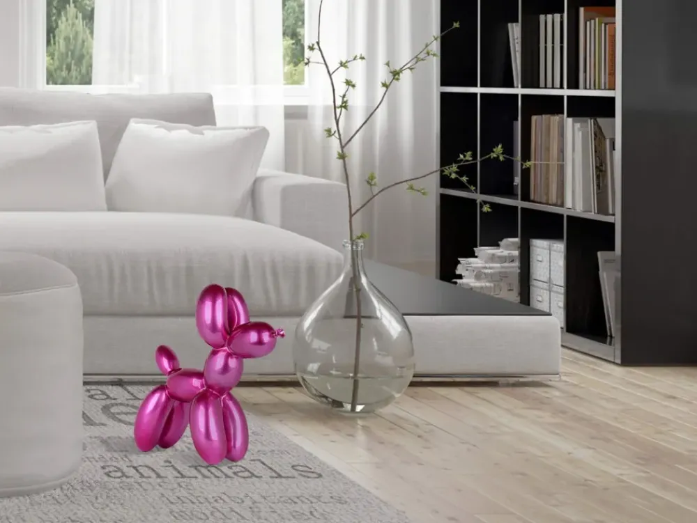 Table Top|Floor Standing^Statues & Sculptures Balloon Dog 46cm Fuchsia Resin Indoor Sculpture