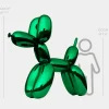Giant|Floor Standing^Statues & Sculptures Balloon Dog 200cm Green Metal Garden Sculpture