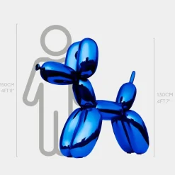 Floor Standing|Balloon Dogs^Statues & Sculptures Balloon Dog 130cm Ocean Blue Fibreglass Indoor Sculpture