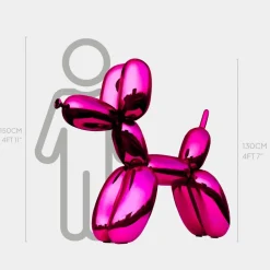 Floor Standing|Balloon Dogs^Statues & Sculptures Balloon Dog 130cm Pink Metal Garden Sculpture