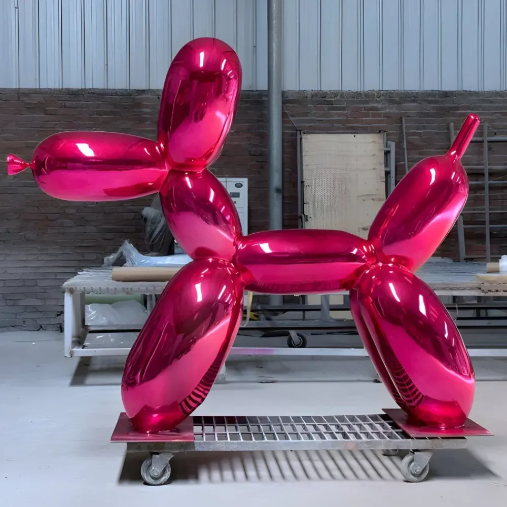 Floor Standing|Balloon Dogs^Statues & Sculptures Balloon Dog 100cm Pink Metal Garden Sculpture