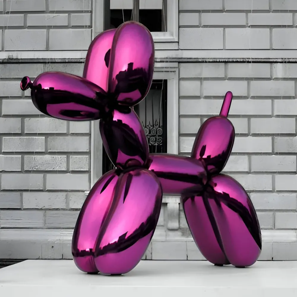 Giant|Floor Standing^Statues & Sculptures Balloon Dog 240cm Purple Metal Garden Sculpture