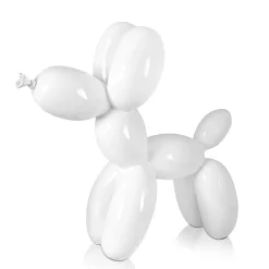 Table Top|Balloon Dogs^Statues & Sculptures Balloon Dog 27cm White Resin Indoor Sculpture