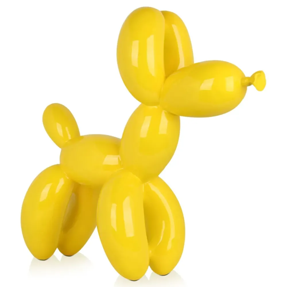 Floor Standing|Balloon Dogs^Statues & Sculptures Balloon Dog 62cm Yellow Resin Indoor Sculpture