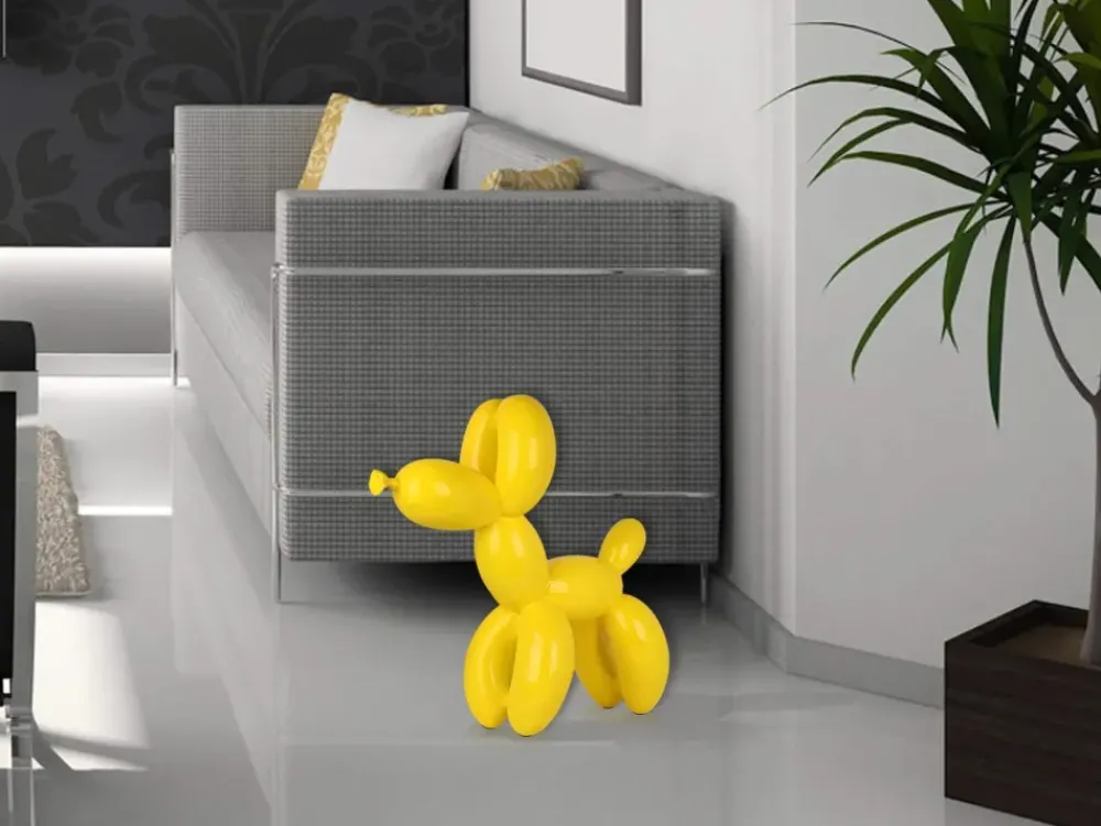 Floor Standing|Balloon Dogs^Statues & Sculptures Balloon Dog 62cm Yellow Resin Indoor Sculpture