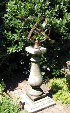Armillary Sundials^Statues & Sculptures Baluster Large Armillary Stone Garden Sundial