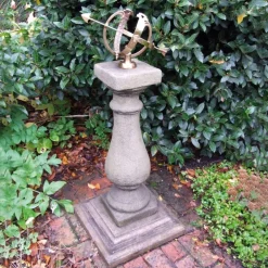 Armillary Sundials^Statues & Sculptures Baluster Medium Armillary Stone Garden Sundial