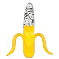 Table Top|Contemporary^Statues & Sculptures Banana Burst 35cm Yellow Resin Indoor Sculpture