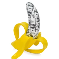 Table Top|Contemporary^Statues & Sculptures Banana Burst 35cm Yellow Resin Indoor Sculpture
