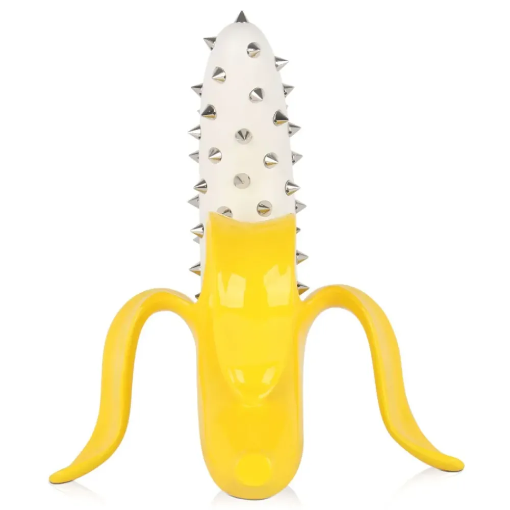 Table Top|Contemporary^Statues & Sculptures Banana Burst 35cm Yellow Stud Resin Indoor Sculpture