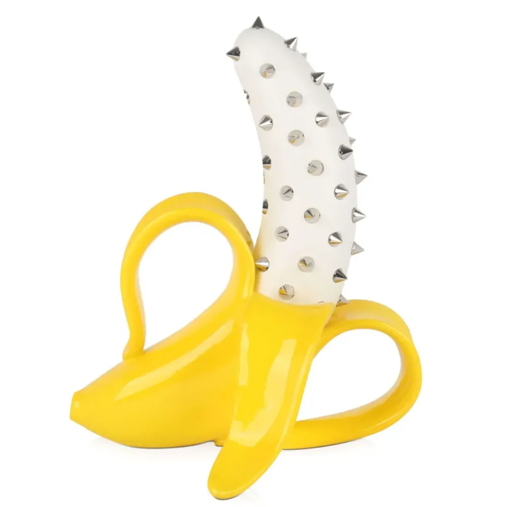 Table Top|Contemporary^Statues & Sculptures Banana Burst 35cm Yellow Stud Resin Indoor Sculpture
