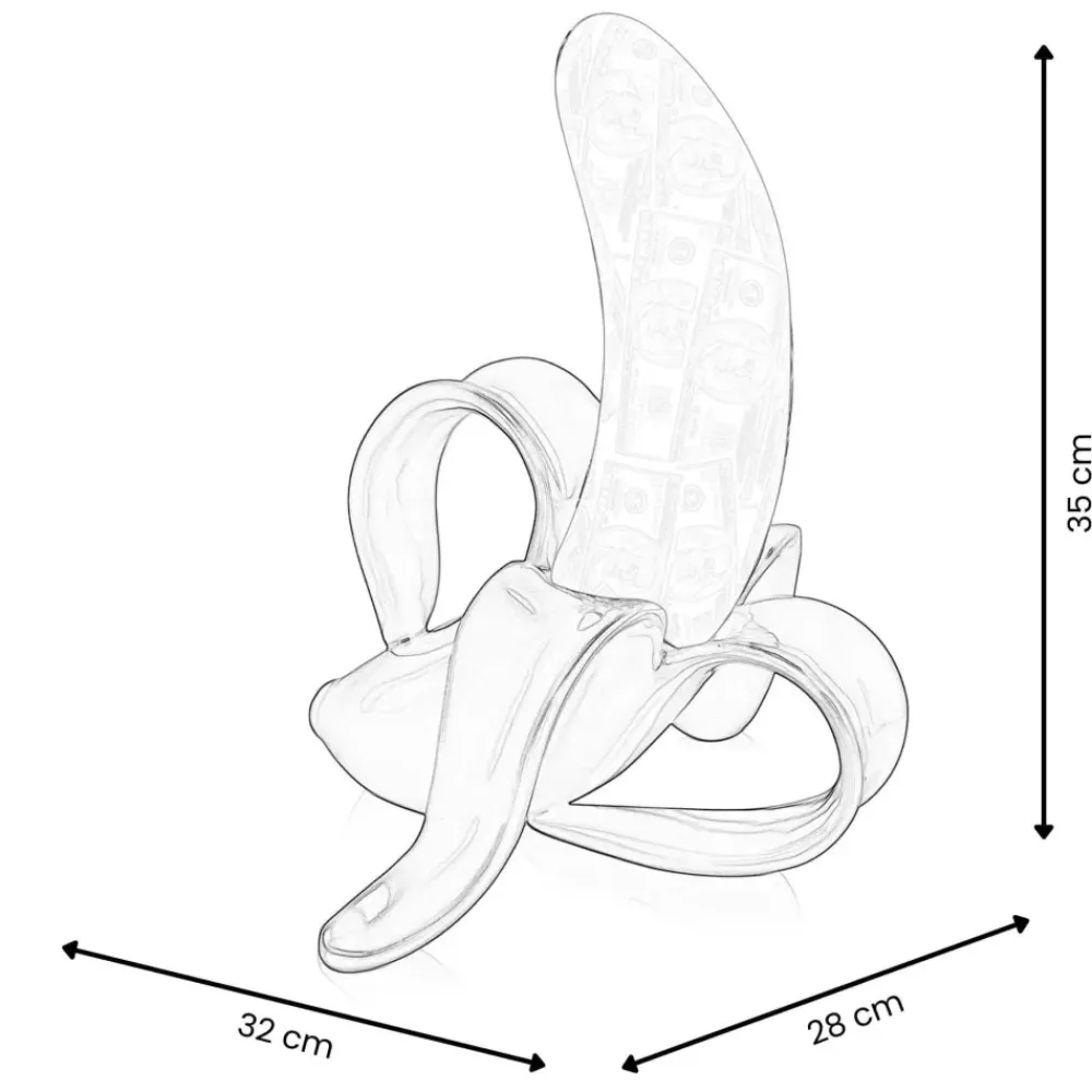Table Top|Contemporary^Statues & Sculptures Banana Burst 35cm Yellow Stud Resin Indoor Sculpture