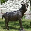 Farm^Statues & Sculptures Billy Goat Bronze Metal Garden Statue
