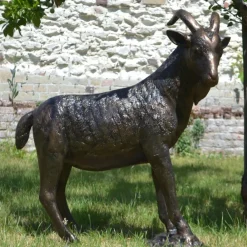 Farm^Statues & Sculptures Billy Goat Bronze Metal Garden Statue