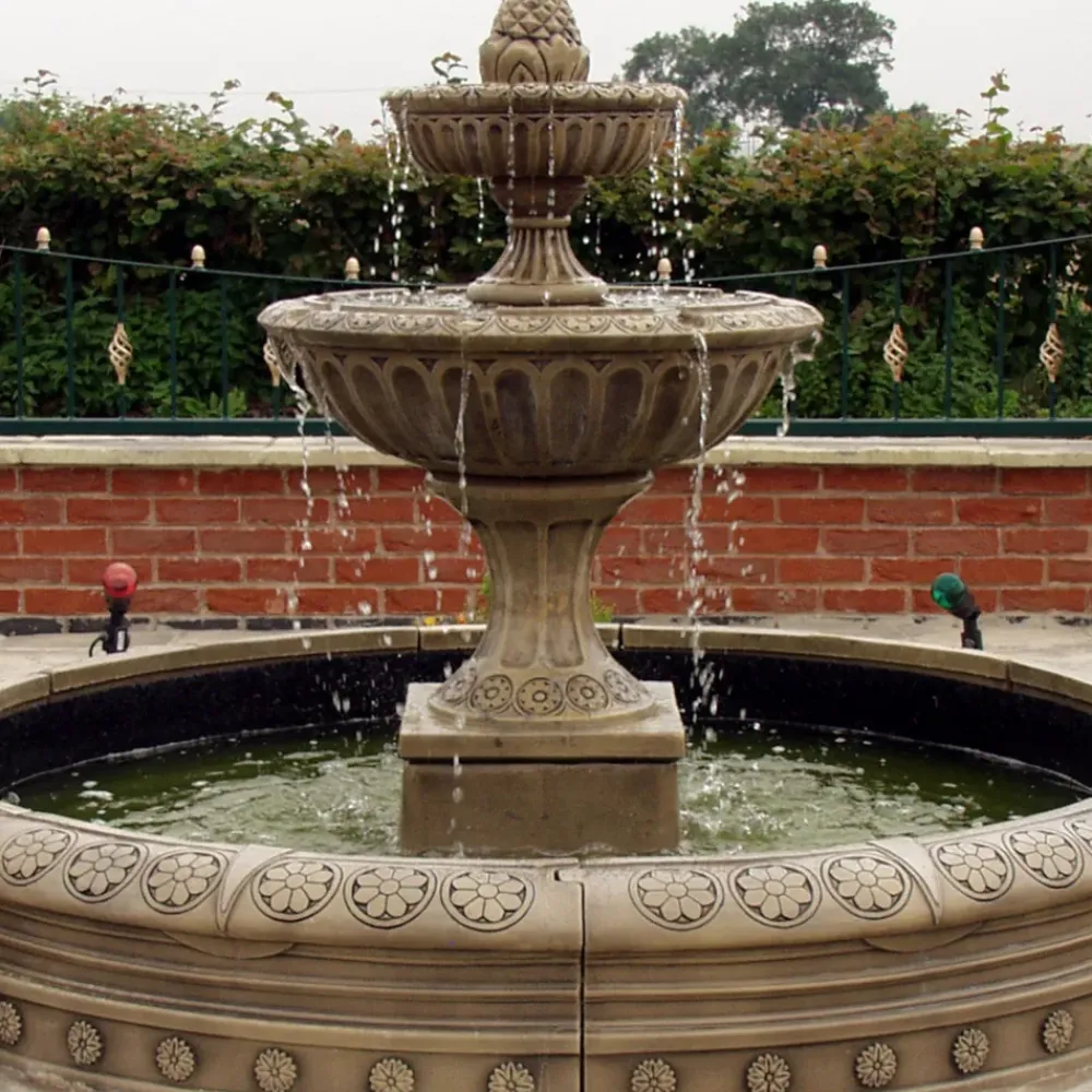 Water Features^Statues & Sculptures Blenheim Double Tier 2m Stone Water Fountain Feature