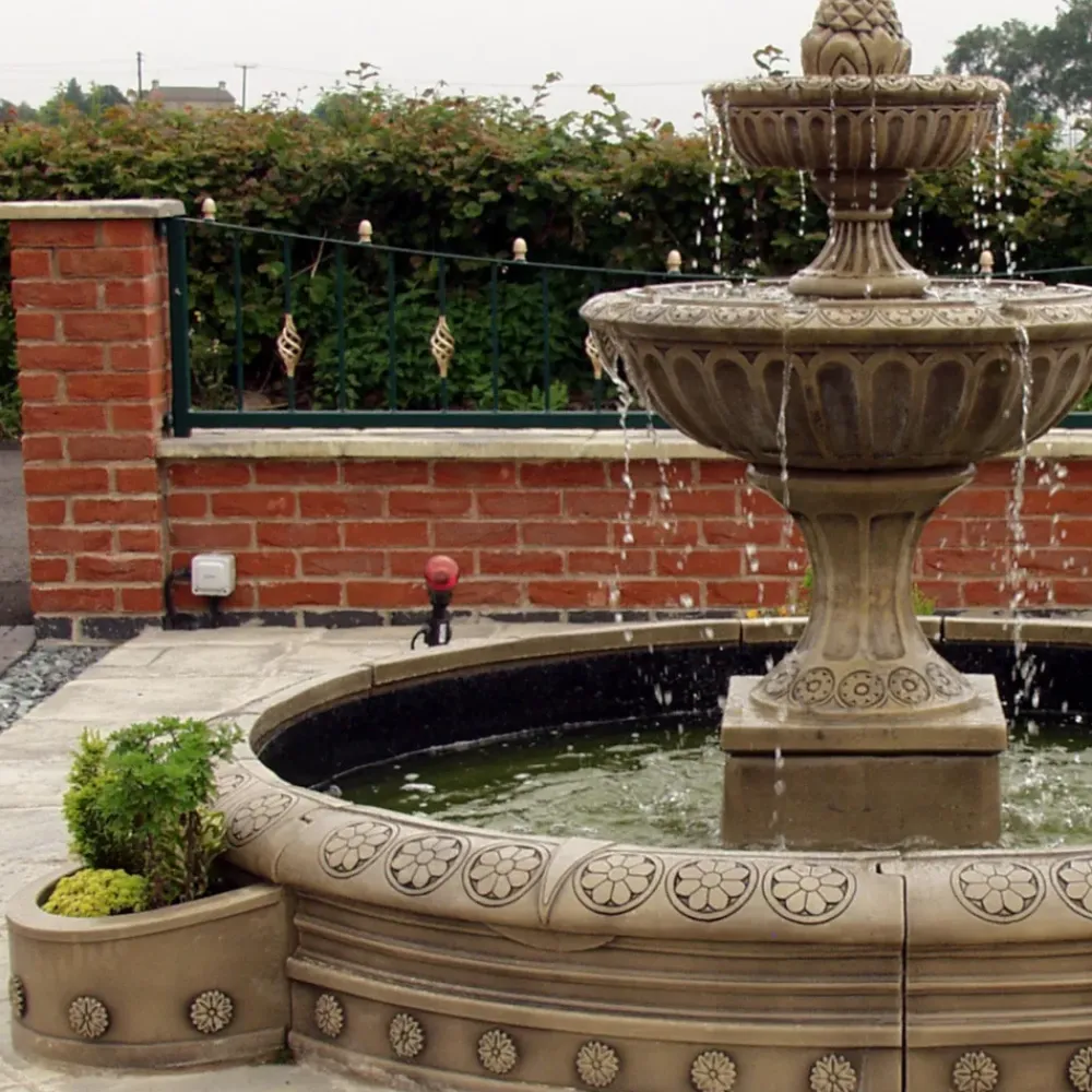 Water Features^Statues & Sculptures Blenheim Double Tier 2m Stone Water Fountain Feature