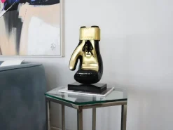 Table Top|Contemporary^Statues & Sculptures Boxing Hero 37cm Black Resin Indoor Sculpture